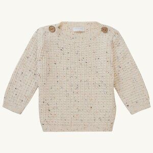 NWT - Organic speckled cream sweater